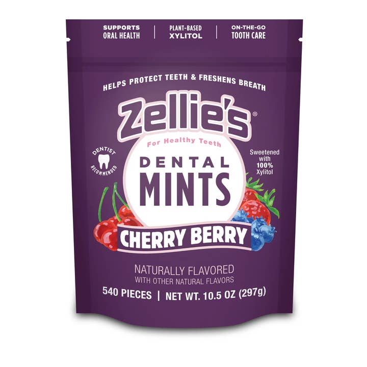 Zellie's Xylitol Dental Mints - Cherry Berry 540ct Pouch for wholesale by Zellie's