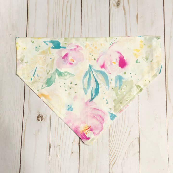 Akvarell Blommig Tyg Pet Bandana för wholesale av MDStickerShop