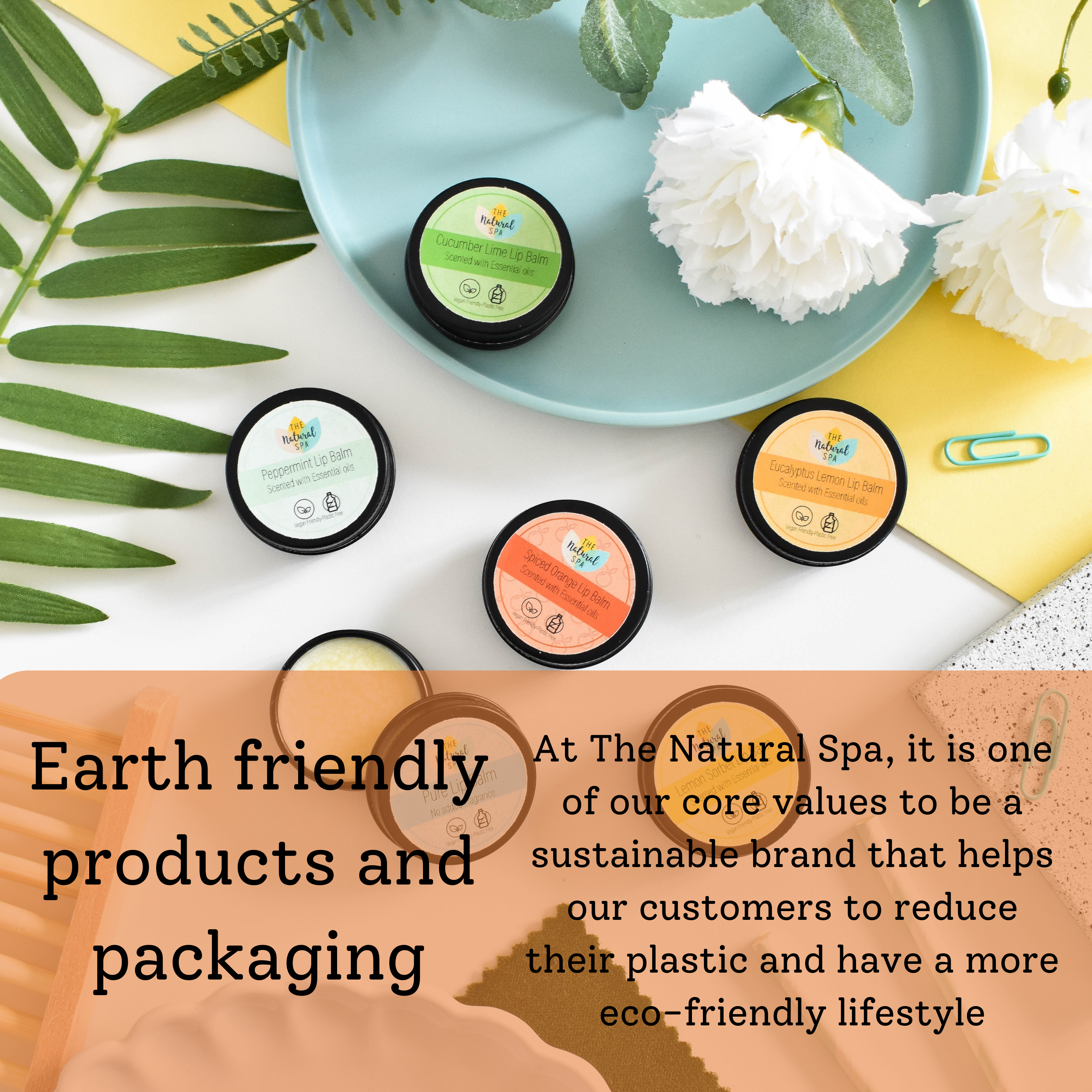 The Natural Spa Cosmetics – wholesale Lip Balm – Spiced Orange   All Natural Lip Balm Vegan Stocking Filler7