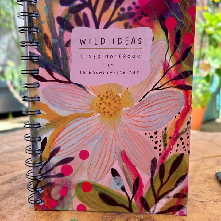 Erika's Whimsical Art – wholesale Notebook – Wild Ideas -A5 Handmade Notebook / Illustrated Journal 8