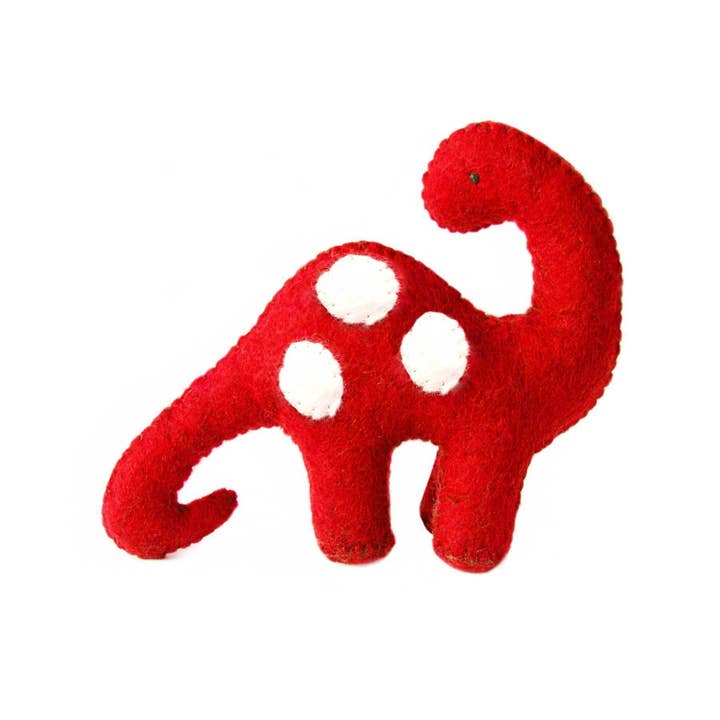 Wool Sculpture: Red Dino for wholesale by Hamro Village