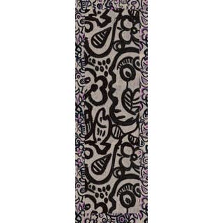 Foulard noir, gris et rose pour la vente par Smilow + Mathiesen