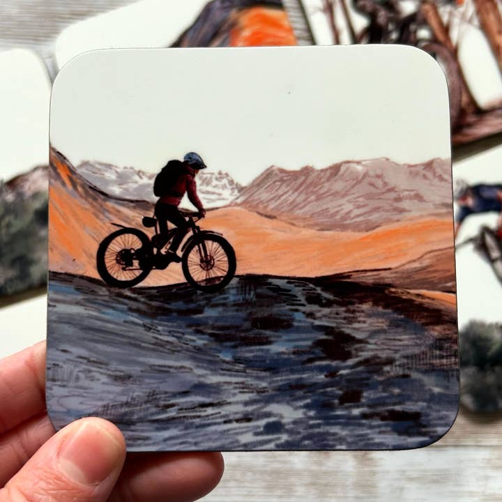 Mountain Biking Coaster for wholesale by Discover and Draw