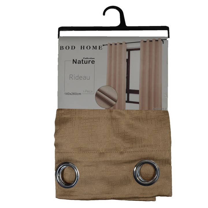 BOD HOME - Wholesale Curtain - High Precision Fabric Opaque Curtain with Irregular Print Light Brown 140*260cm2