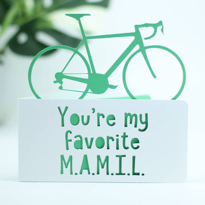 Tu es mon M.A.M.I.L préféré (homme d'âge moyen en lycra) pour la vente par Paradise Papercraft