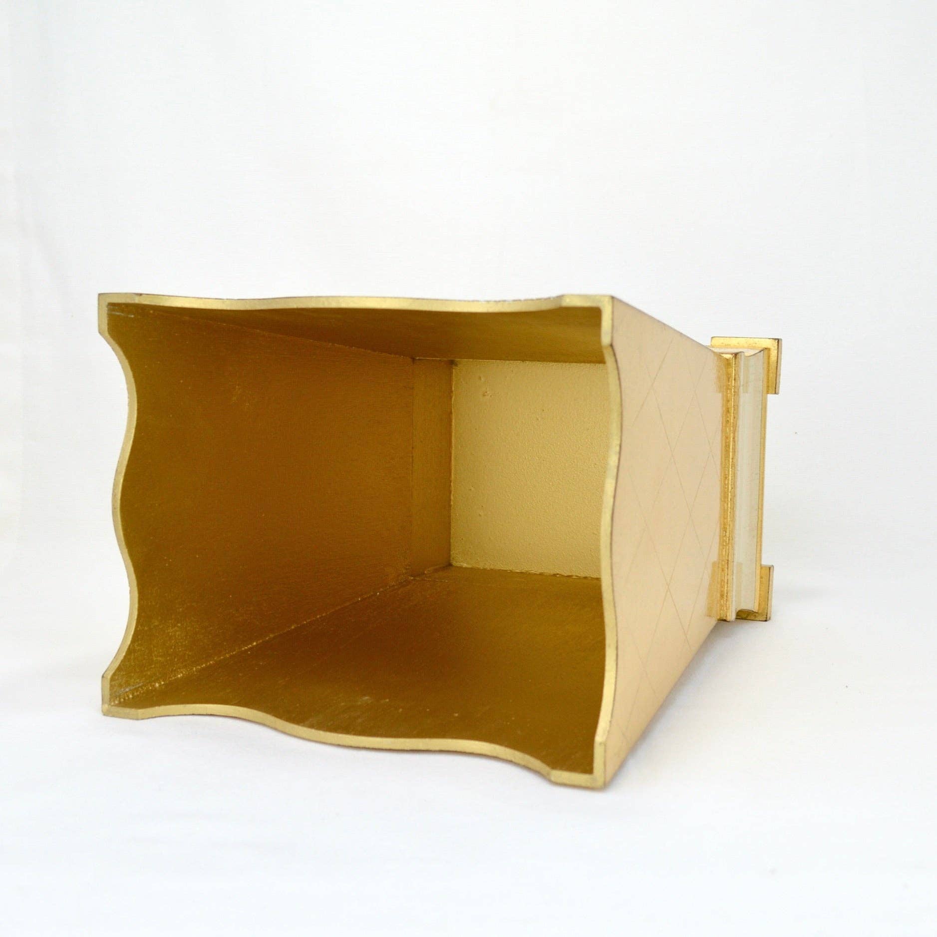 Via Graceffo - Wholesale Trashcan/Trash Bin - Italian Florentine Waste bin, Cappuccino & Gold, Made in Italy7