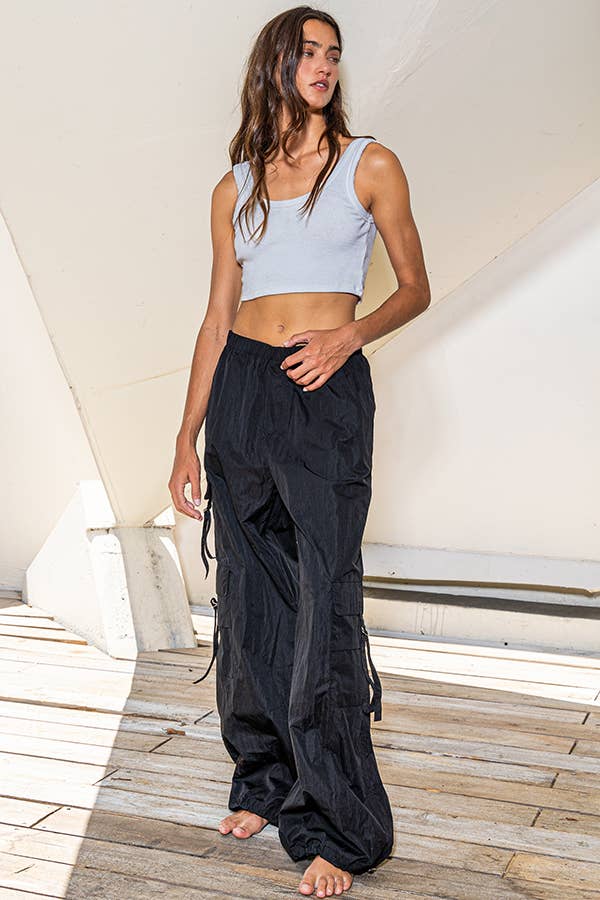 BUCKETLIST INC - Wholesale Pants - Women's - IP5295 Solid Jogger Cargo Pants14