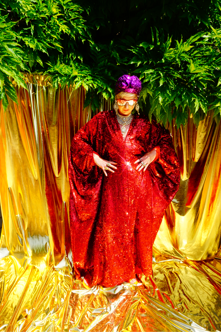 Fumbalinas – wholesale Kaftan – Women's – Red Holographic Sequin Maxi Kaftan Gown / Kimono Robe23