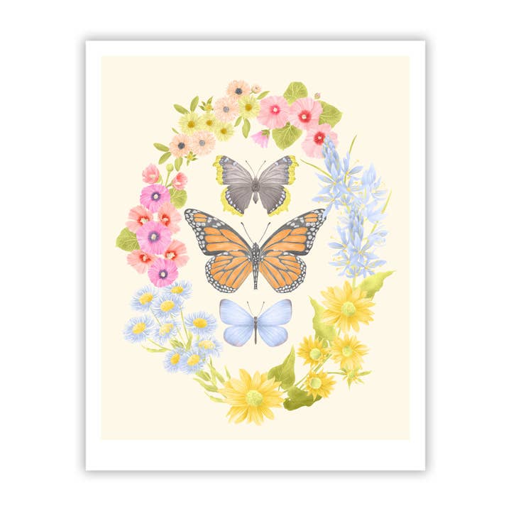 Wings of Freedom: Butterflies Fine Art Giclee Print for wholesale by Stacy Hsu Design & Illustration
