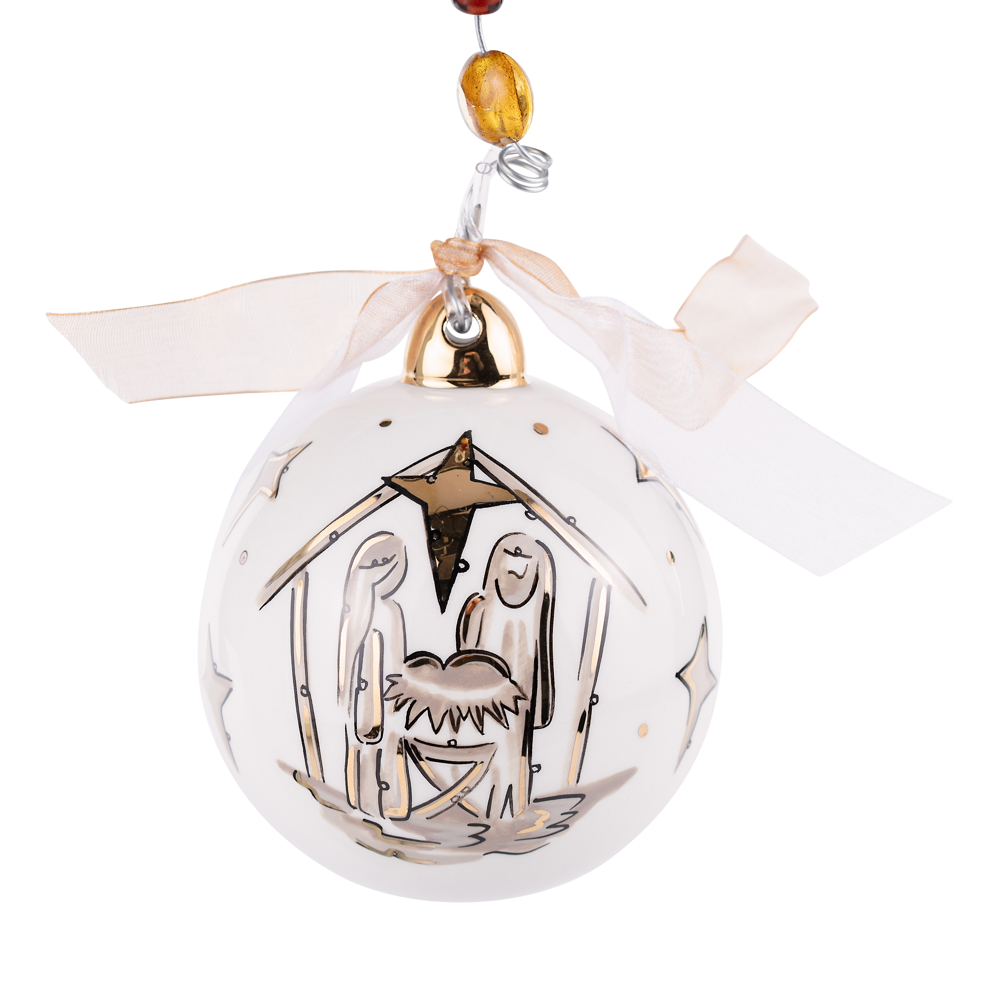 Glory Haus - Wholesale Ornament - Gold Star Oh Holy Night Ornament0