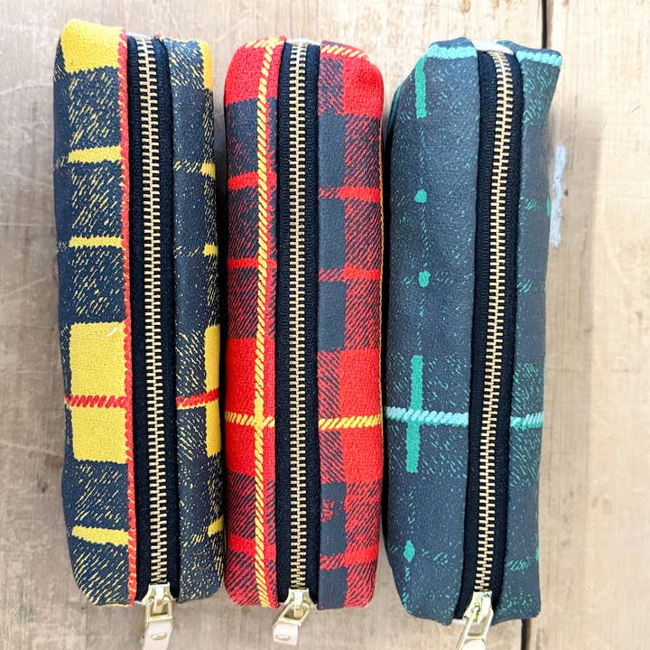 Erin Flett - Wholesale Pencil Case/Pouch - Tartan Plaid Round Pencil6