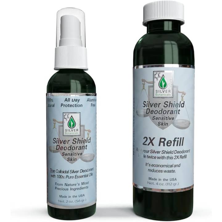 Silver Botanicals - Wholesale Deodorant - Unisex - Silver Shield Deodorant - Spray, 2 oz.6