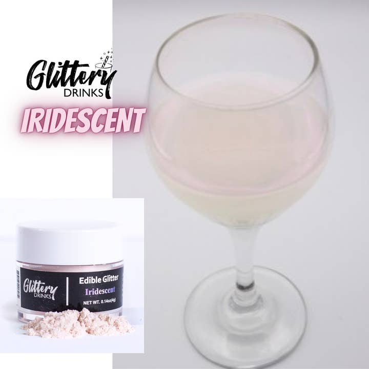 Glittery - Edible, Cosmetic and Biodegradable Glitter Products - Wholesale Drink Topper - Elegance pack - Edible shimmer powder for drinks (5 colors)3