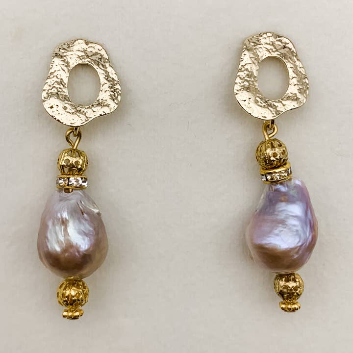 BAROQUE PEARL ERRINGS - LARGE for wholesale by Olivia Grace Jewelry