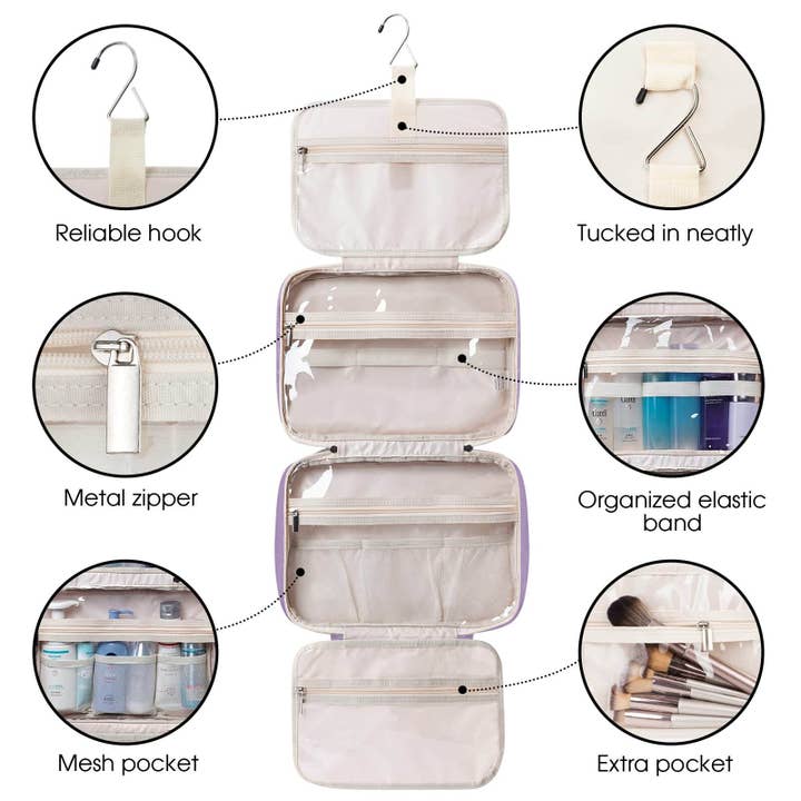 wandf - Wholesale Toiletry Bag - Women's - Large Capacity Waterproof Hanging Toiletry Bag Travel Bag25