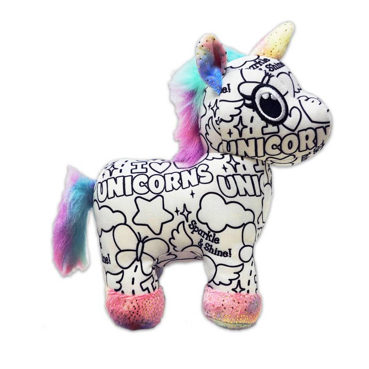 The RGU Group - Wholesale Stuffed/Plush Toy - Kids & Baby - 8.5" Color Me Plush Unicorn