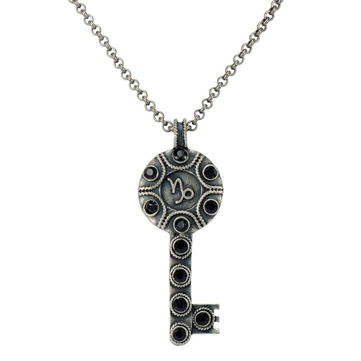 Key Zodiac Sign Necklace CAPRICORN for wholesale by Not Just Any Old Day