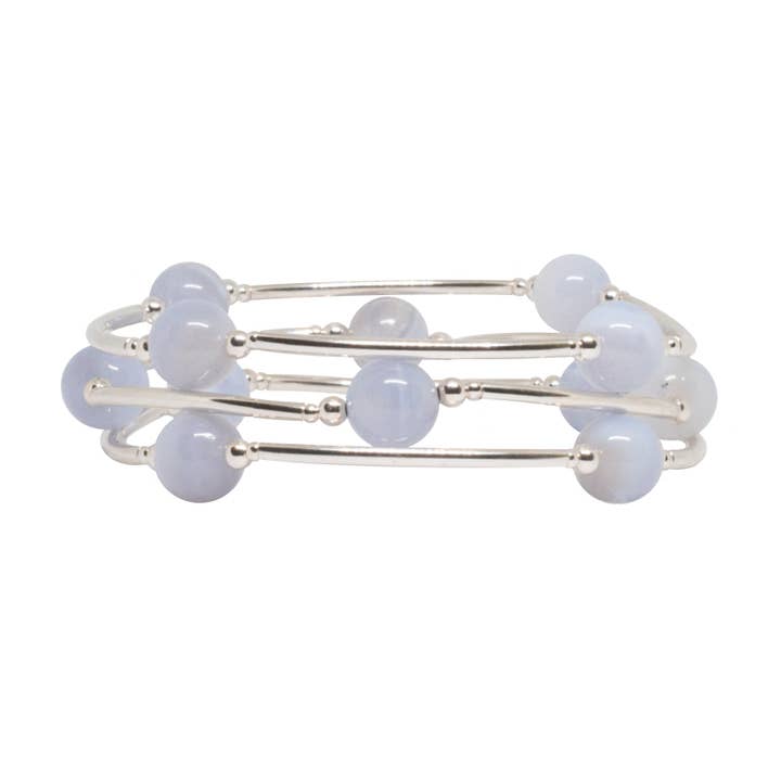 Made as Intended – Engroshandel Perlearmbånd – 8mm blå blonde agat velsignelsesarmbånd1