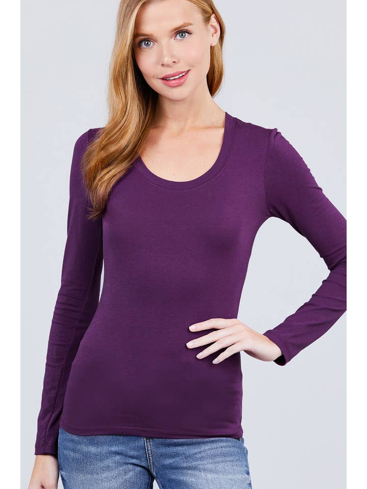 Vanilla Monkey - Wholesale Knit Top - Women's - Long Sleeve Scoop Neck Basic Top48