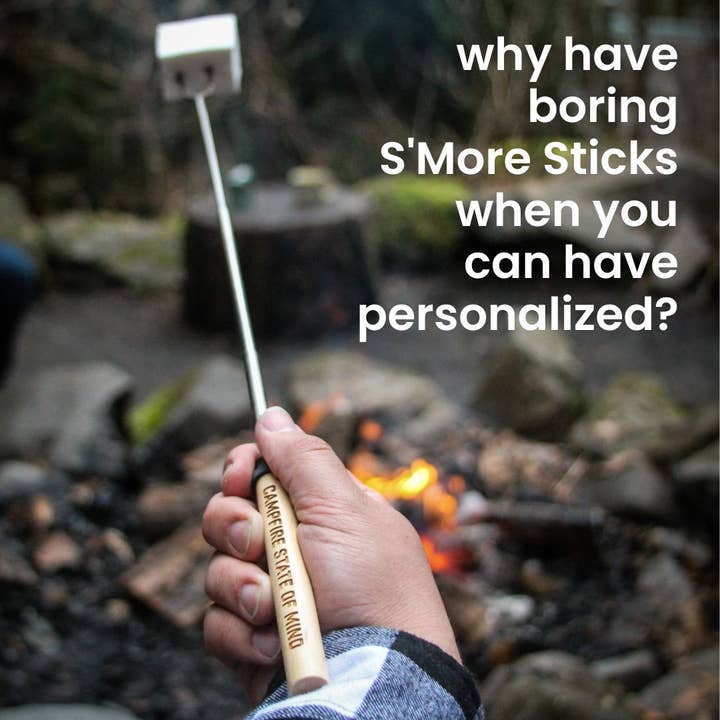Wild Larch Creative - Wholesale Kitchen Tool/Gadget - 🔥 Personalized S'More Sticks | Marshmallow Roasting Sticks