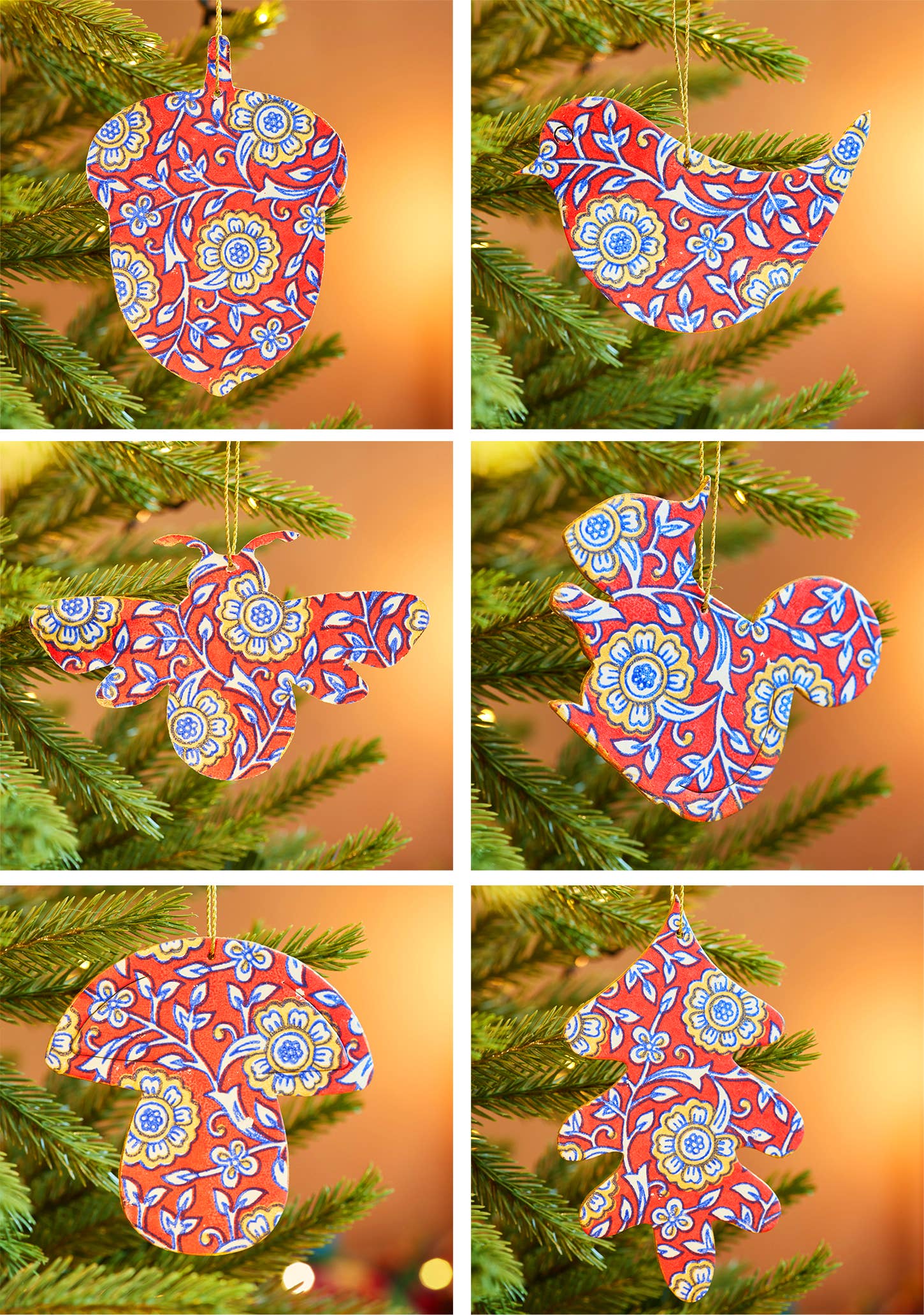 Namaste - Wholesale Christmas decoration - Jasmi Floral Block Print Decoration5