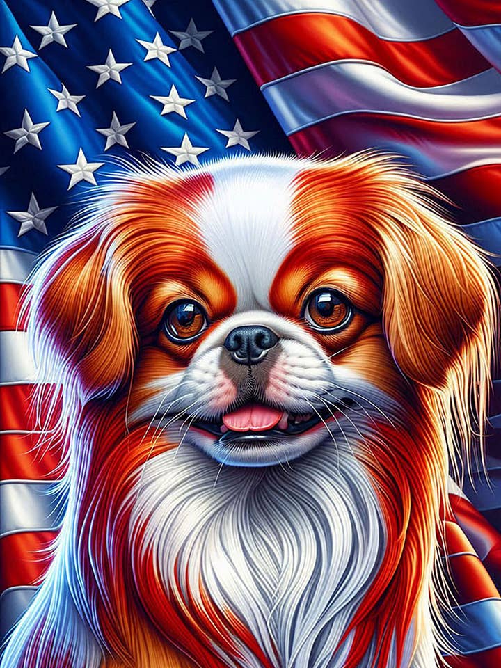 Japansk Chin R/V - DCR Pat III Husflagga för wholesale av Best of Breed Products