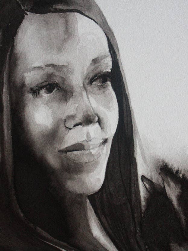 Mbwana Foil - Série noire pour la vente par Araceli García Illustration