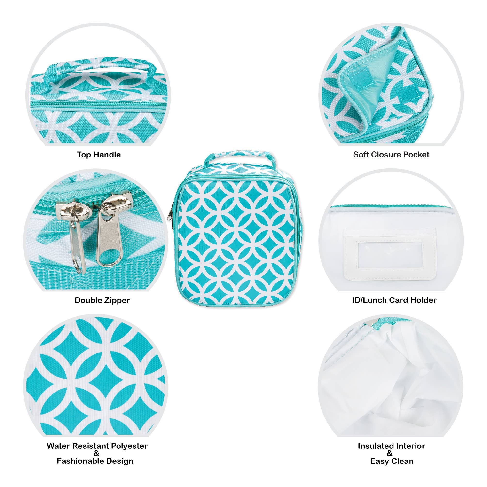 EAST AVENUE - Vente Sac à dos – enfant - Ensemble sac à dos et sac à lunch à motif de losanges2