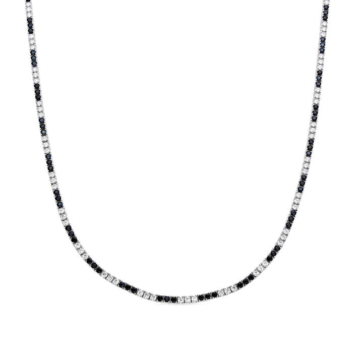 Collar Luxenter de Plata de Ley 925 y Circonita Ónix acabado en rodio - Tahu para venta al por mayor de Luxenter