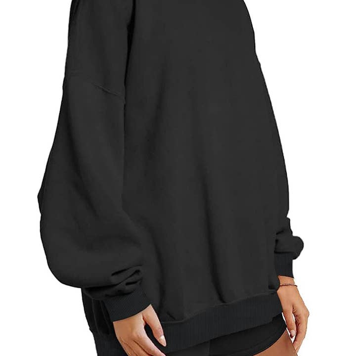 Lily Clothing - Wholesale Sweatshirt - Women's - Basic solid-color long-sleeved pullover hoodie2