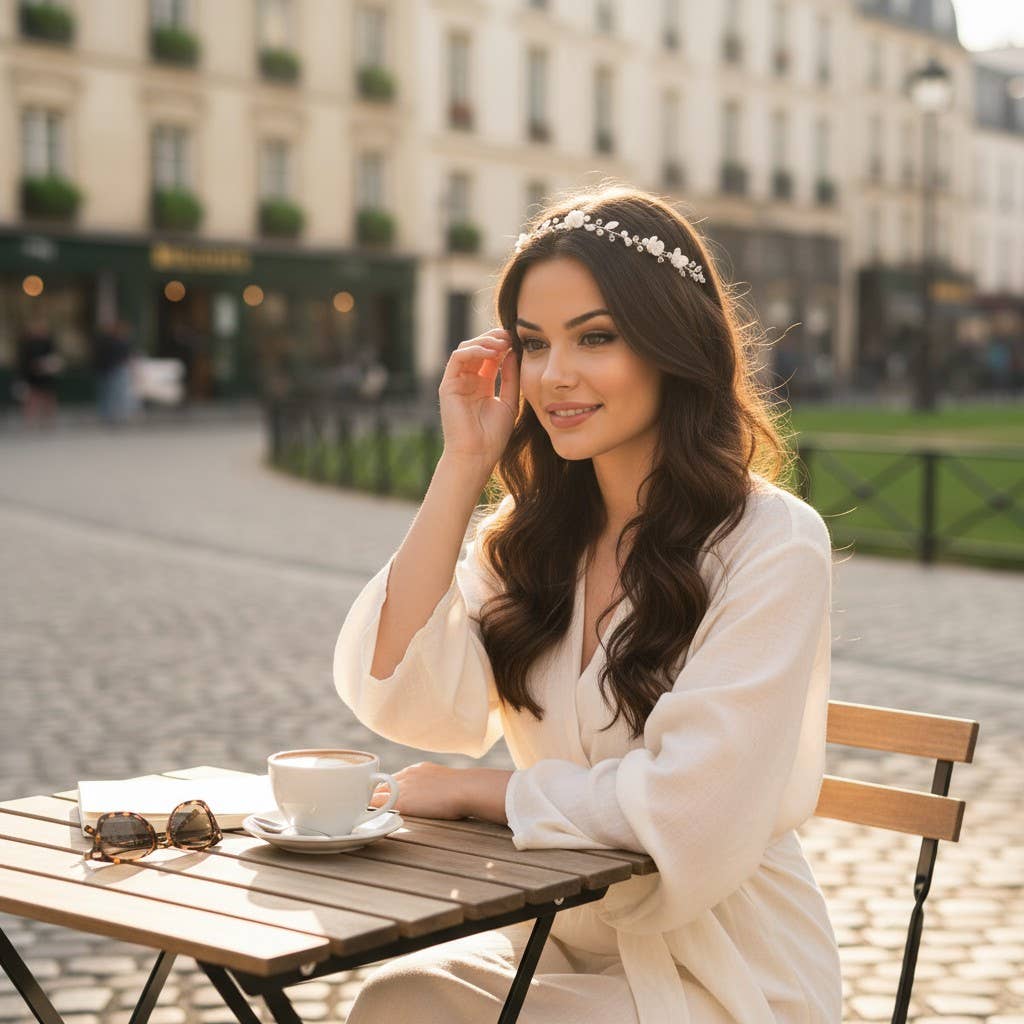 Athena Bridal Jewellery – Großhandel Haarschmuck-Set – Demen – HARMONY HAARRANKE, HP223, SILBER3