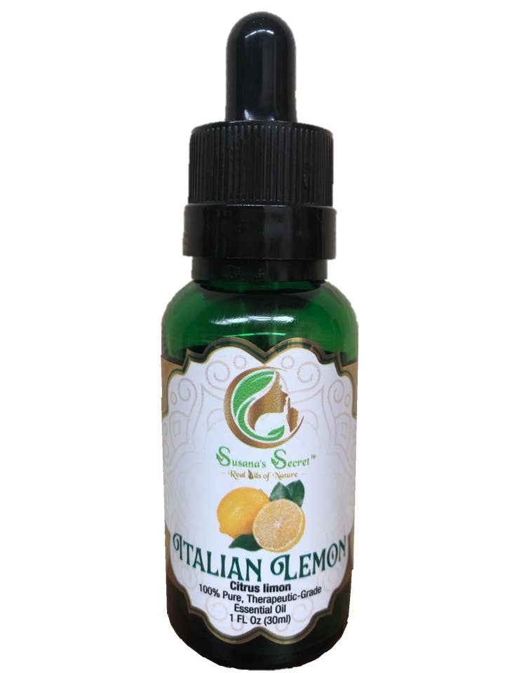 ITALIAN LEMON Cold Pressed Oil- 100% PURE, Therapeutic-Grade, 1 FL Oz/30 ml- Glass bottle w/dropper pipette for wholesale by Susana’s Secret