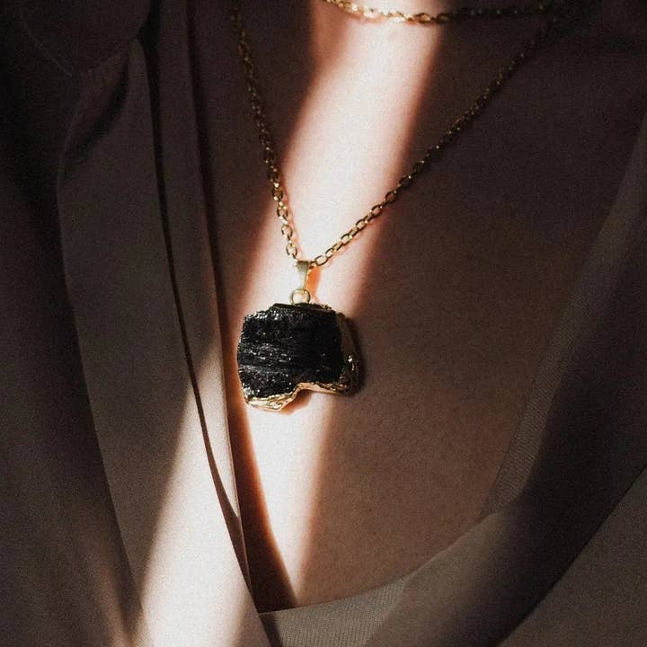 PHOEBE´S - Wholesale Pendant/Charm Necklace - Black Tourmaline Necklace, Natural Stone Pendant5