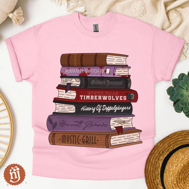Nearly June Design Co - Wholesale T-Shirt (Graphic) - Unisex - TVD The Vampire Diaries Inspired Bookstack4