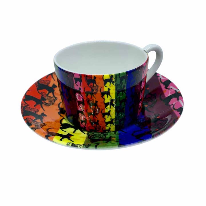 Pride Cat Cup & Saucer for wholesale by HeartART