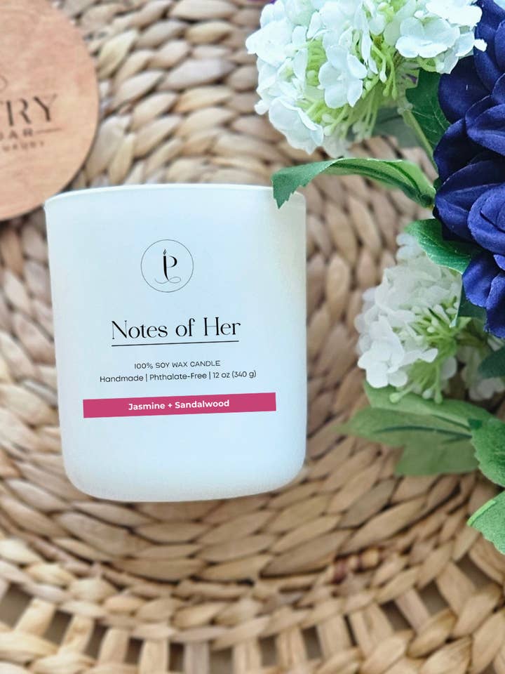 Notes of HER | Affirmation Candle | 100% Soy for wholesale by Poetry in a Jar