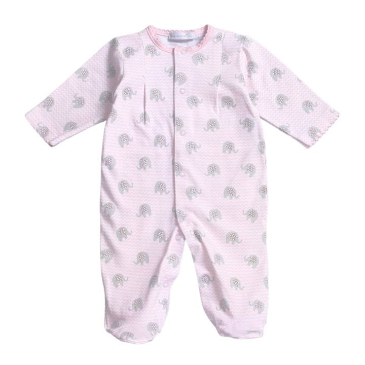 PEF-314 PINK ELEPHANTS FOOTIE AND HAT for wholesale by Hug Me First