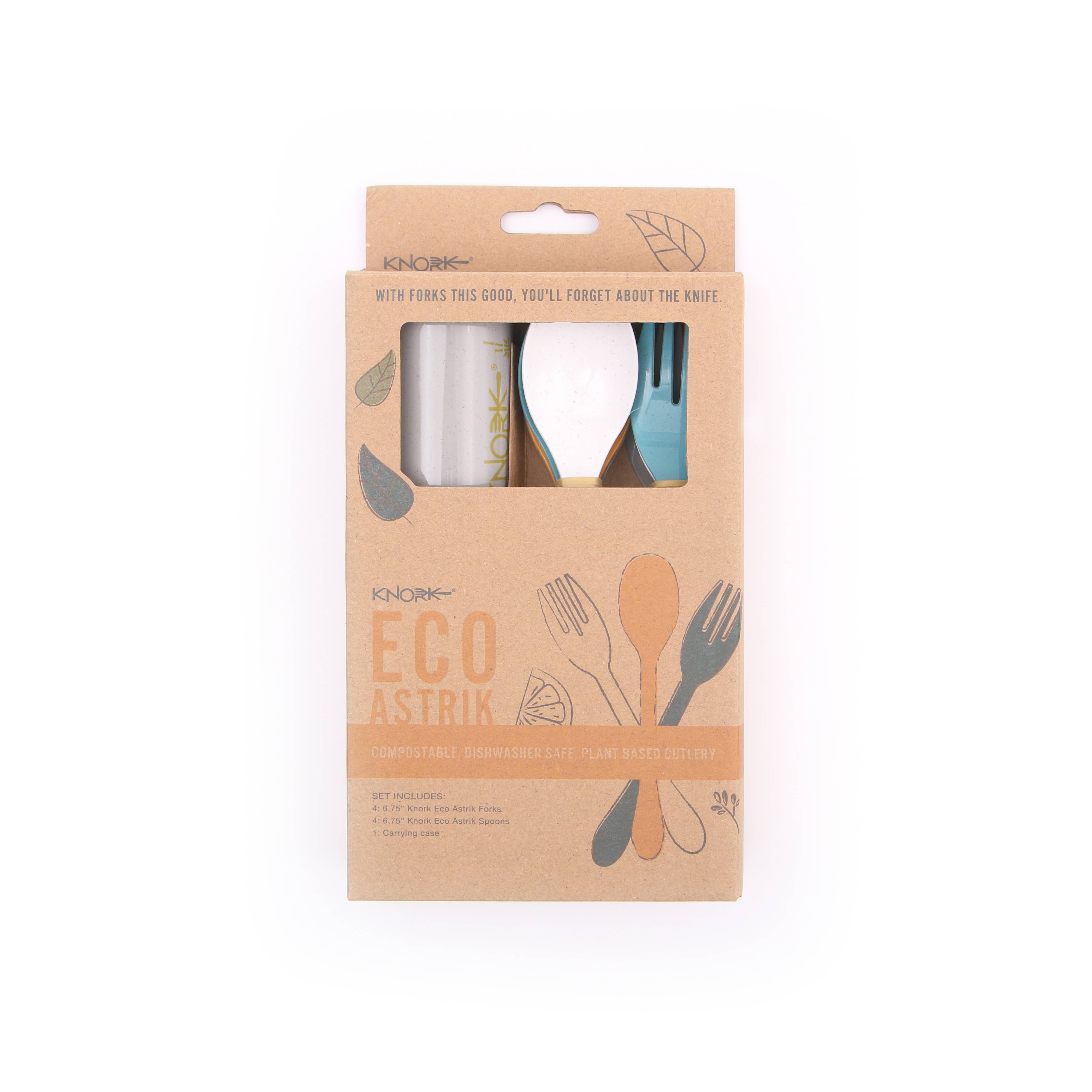 Knork Flatware – wholesale Assorted cutlery set – Knork Eco Plant Utensils Plus Carry Case Set1