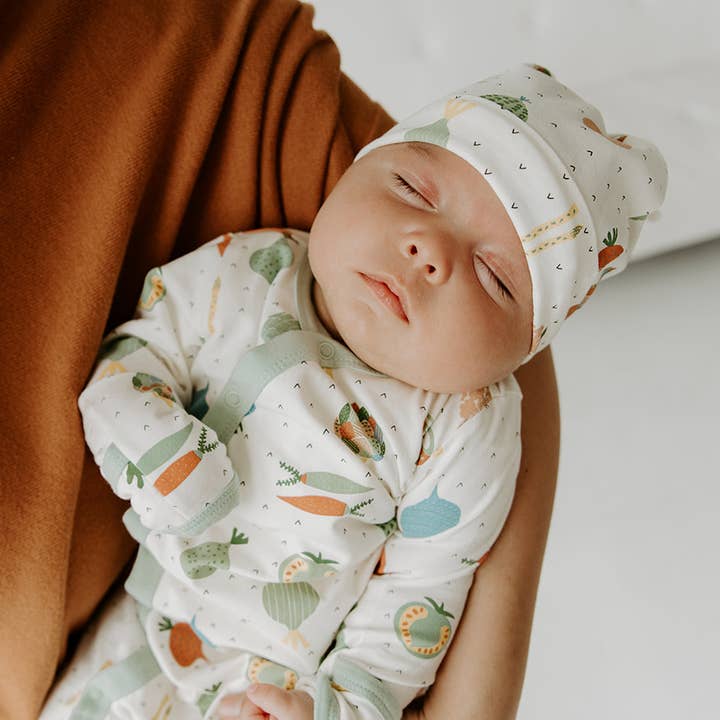 Natural Veggie Baby Kimono Sleep Gown (Organic Cotton) for wholesale on Faire3