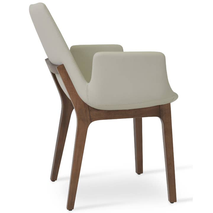 Your Bar Stools - Wholesale Chair - Leather Dining Chairs Eiffel Arm Cream