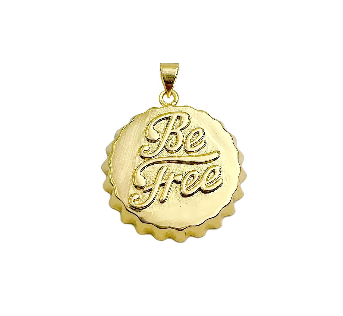 Beads Creation - Wholesale Individual charm/pendant - Gold Filled Soda Cap Pendant Charm Pendant, CP1304