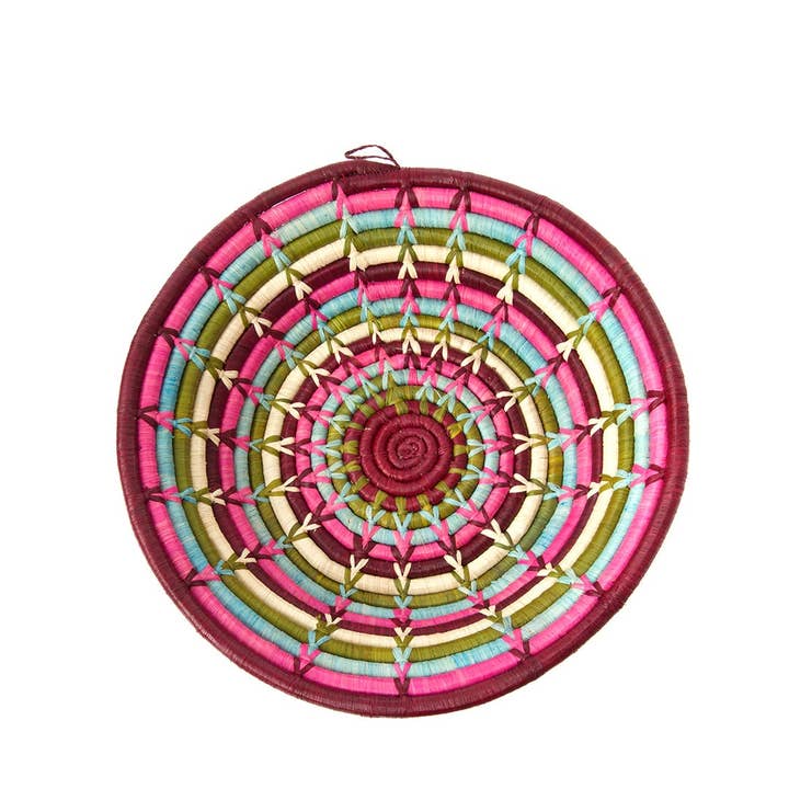 Swahili | AFRICAN MODERN - Wholesale Wall Accent - Ugandan Flower Garden Raffia Coil Baskets
