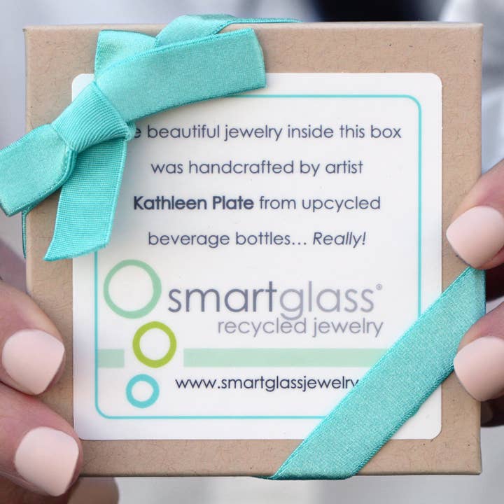 Smart Glass Recycled Jewelry – Colar pingente/pendente por atacado – FOLAR GIN Sterling | Sustentável | Botânico | EUA3
