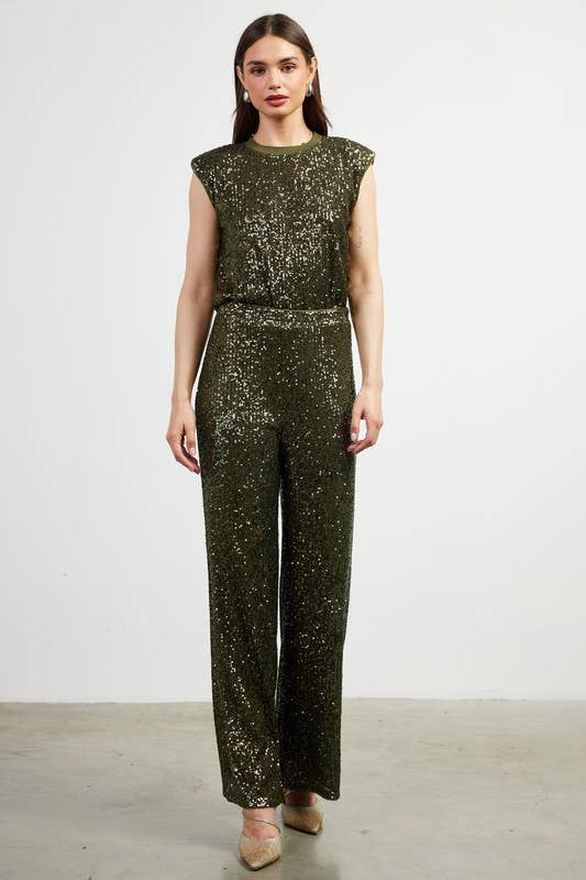 SKIES ARE BLUE - Wholesale Pants - Women's - Sequins Semi Flared Pants11