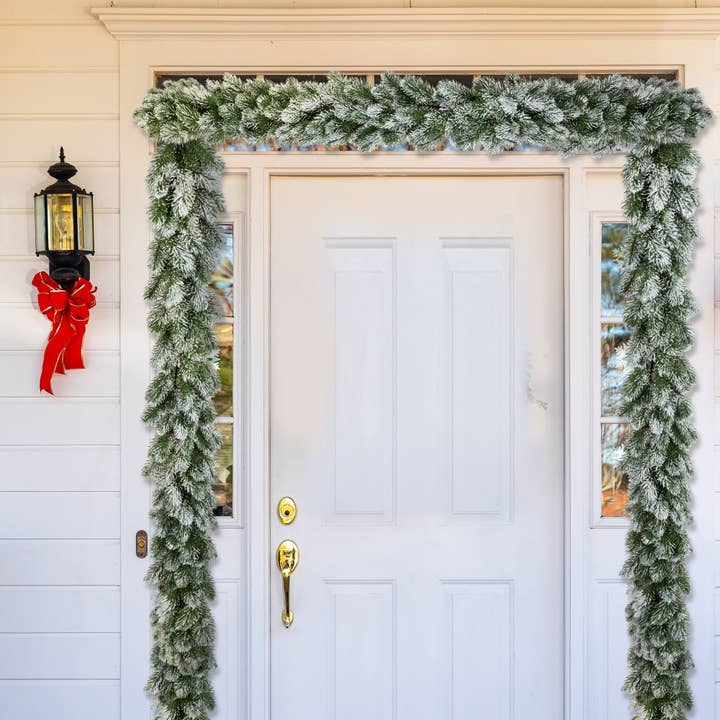 Grand Verde - Wholesale Bunting/Garland - 60” Snow Flocked Christmas Garland Artificial Pine Greenery3
