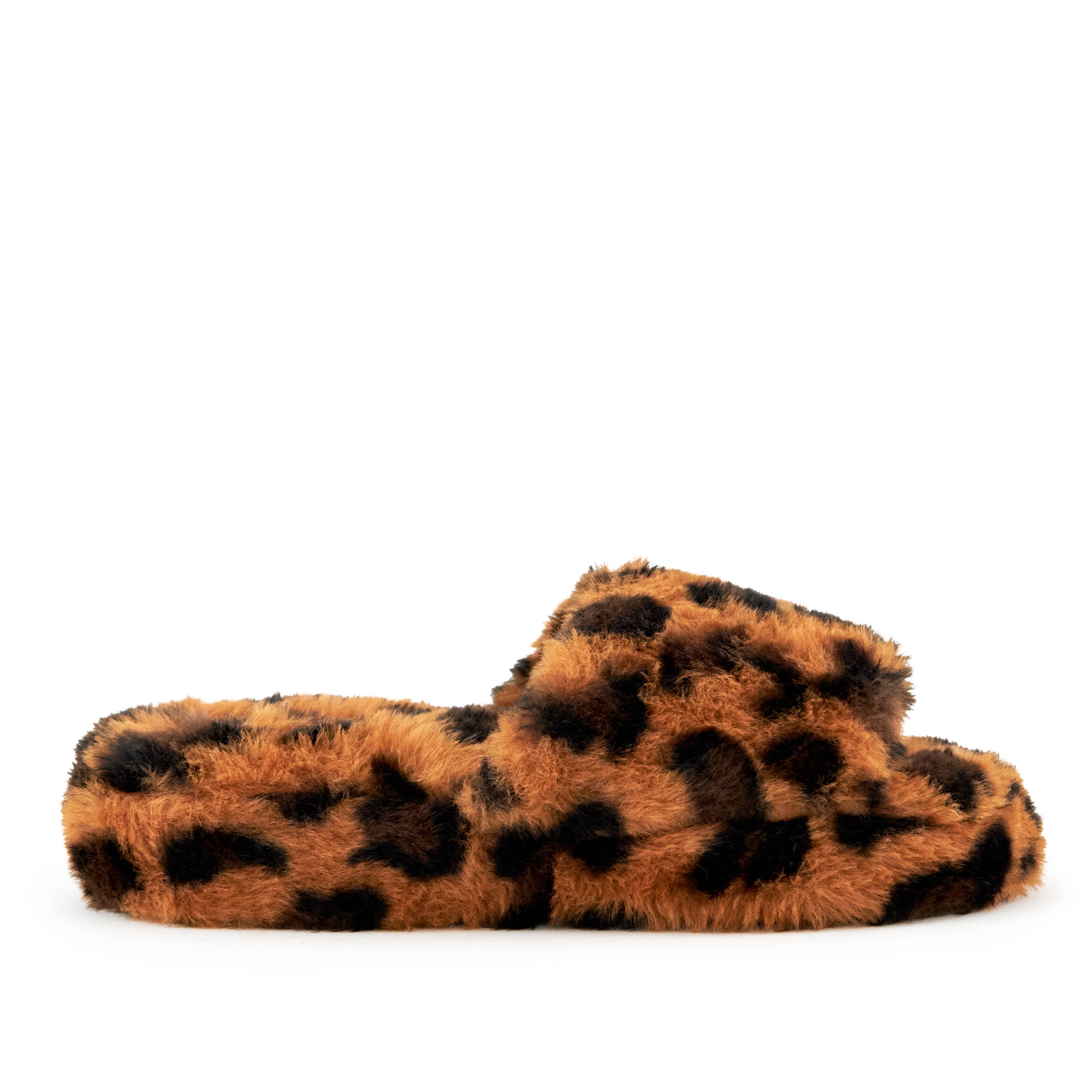 Nest Shoe - Wholesale Slippers - Women's - Women's Geneva Faux Fur Slipper Leopard3