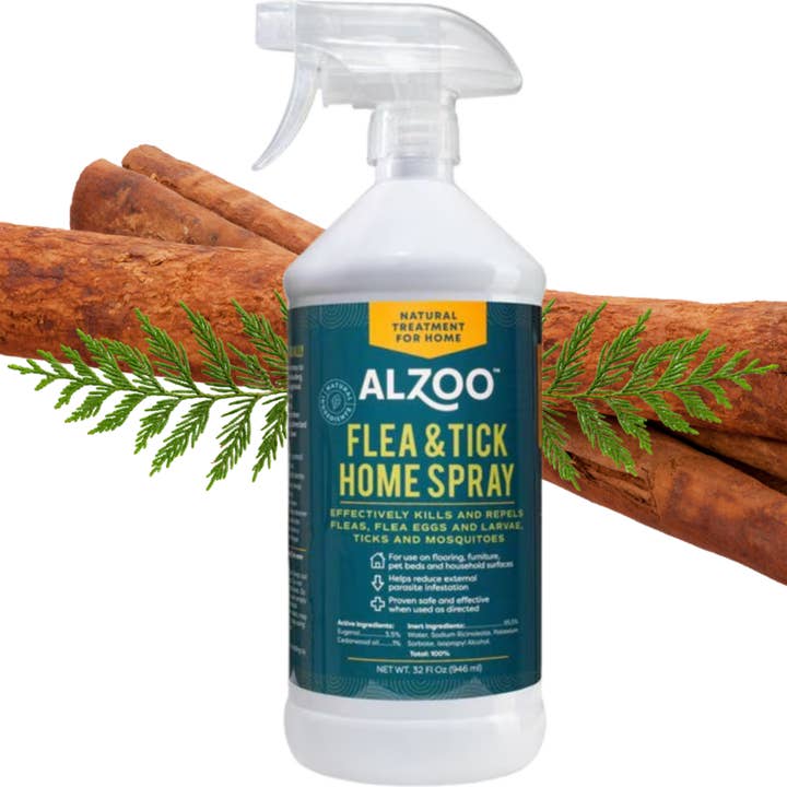 ALZOO PLANT-BASED FLEA & TICK HOME SPRAY, 32OZ for wholesale by ALZOO