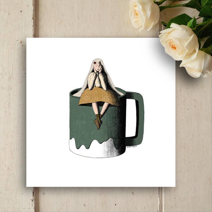 Portfleet - Wholesale Art Print - Latte! 15x15 print for coffee lovers (unframed)1