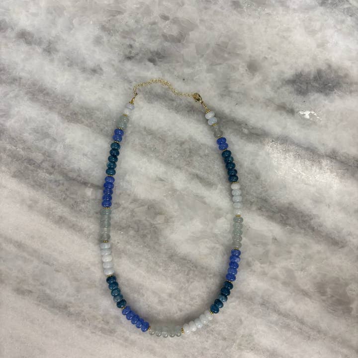 Sweetie Ketting - Zachte Blauwtinten voor wholesale door Lauren Ferrell Designs