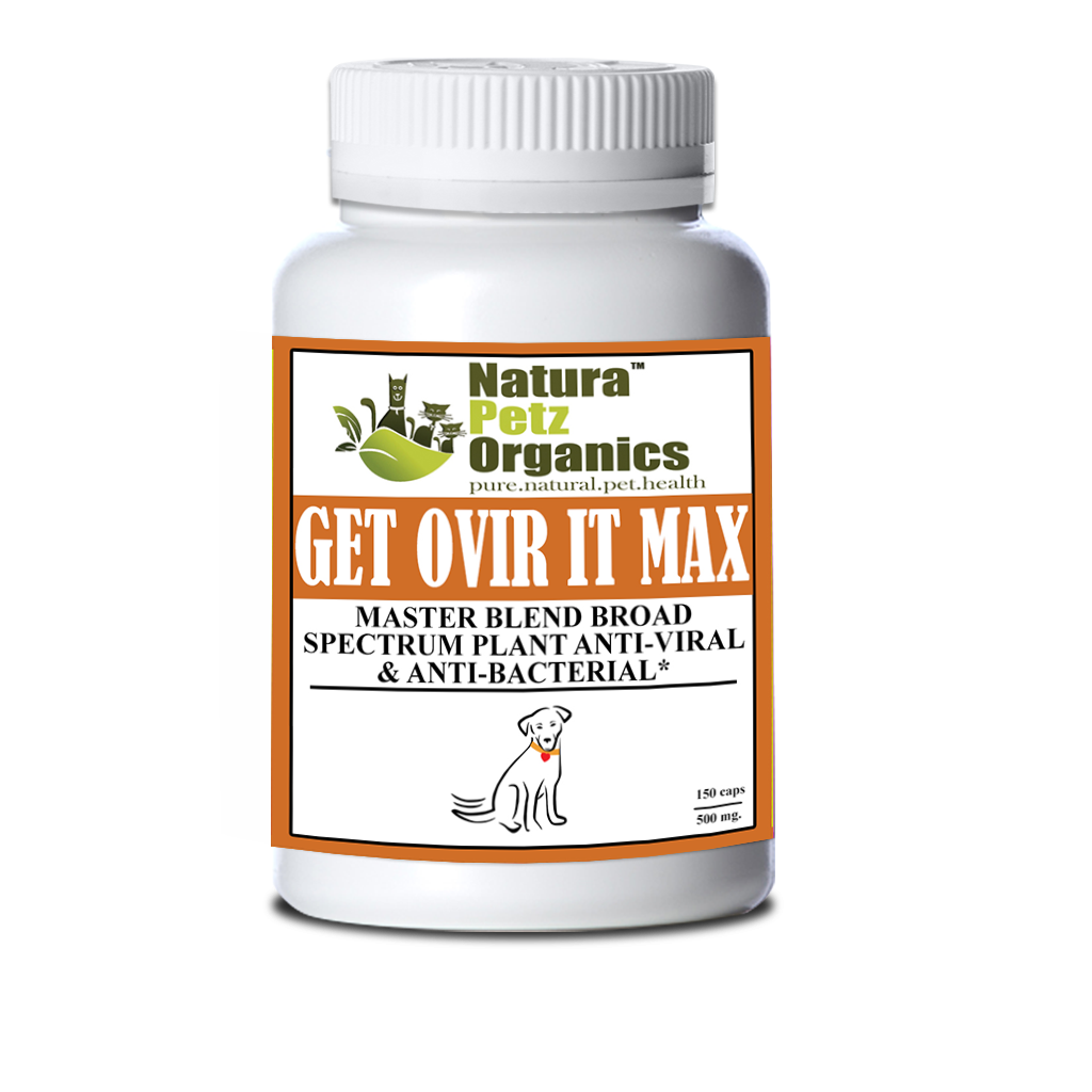 Natura Petz Organics - Wholesale Pet Supplement - Cat/Dog - Get Ovir it Max* Master Blend Broad Spectrum Plant Anti Viral Anti Bacterial for Dogs and Cats*1